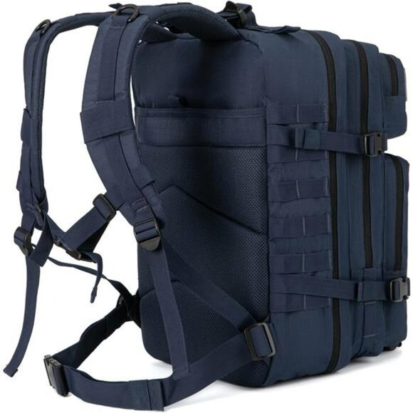 QT&QY 45L Tactical Backpack Molle Military Hiking Bug Out Bag Waterproof - Picture 3 of 7